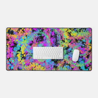 melted crayon multicolor : desk mat