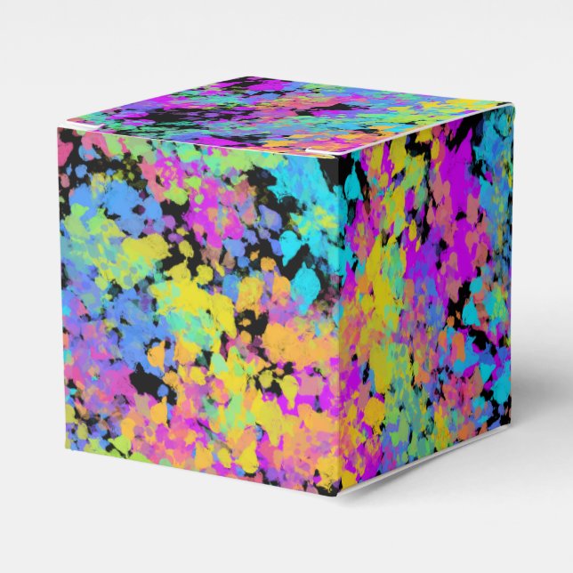 melted crayon multicolor : favor box (Front Side)