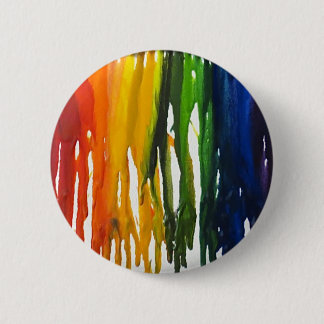 Melted Crayon on canvass 2 Inch Round Button