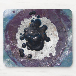 Melted Crayon Puddle Abstract Mouse Pad