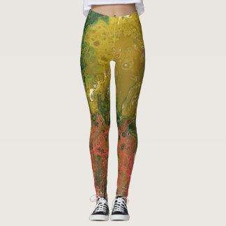 Melted Crayon Series - Acrylic Pour as Leggings