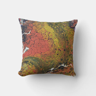 Melted Crayon Series - Acrylic Pour painting as Throw Pillow