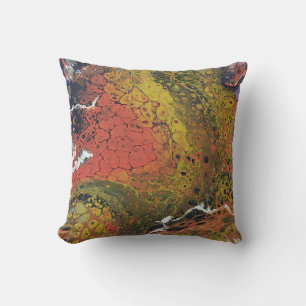 Melted Crayon Series - Acrylic Pour painting as Throw Pillow