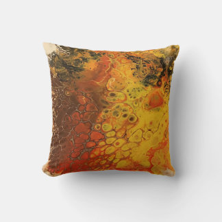 Melted Crayon Series - Butterfly - Acrylic Pour as Throw Pillow