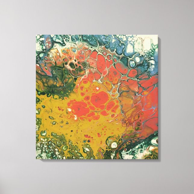 Melted Crayon Series - Lava Flow as Canvas Print (Front)