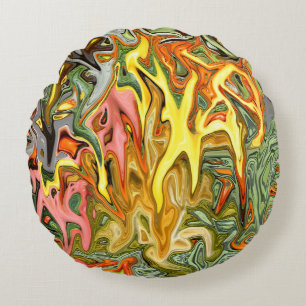 Melted Harvest... Round Pillow