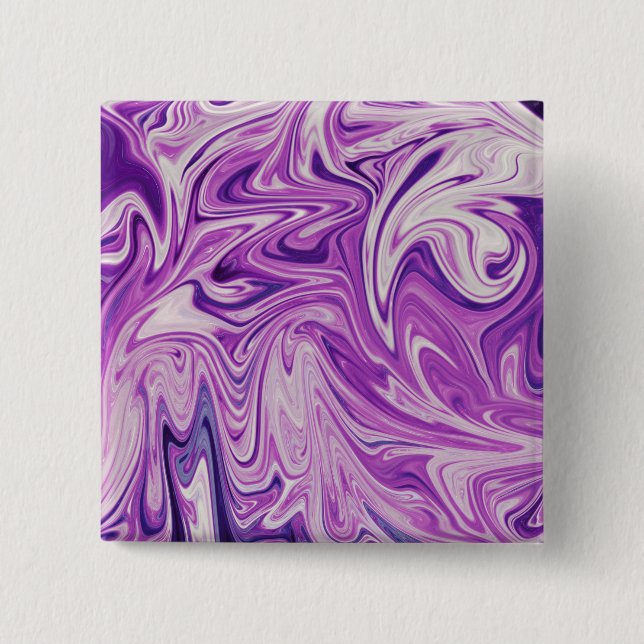 Melted lava abstract art 2 inch square button (Front)