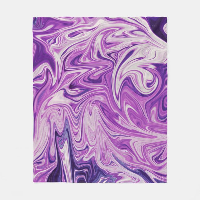 Melted lava abstract art fleece blanket (Front)