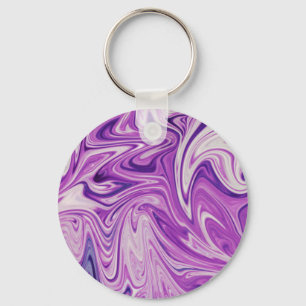 Melted lava abstract art keychain