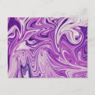 Melted lava abstract art postcard