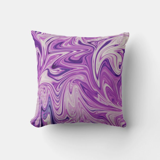 Melted lava abstract art throw pillow (Front)