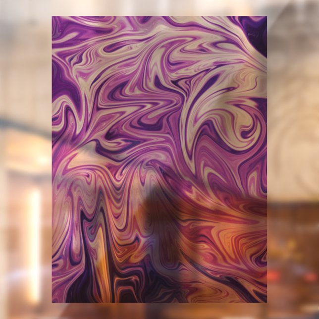 Melted lava abstract art window cling (Sheet 2)