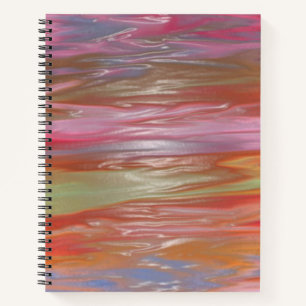 Melted Pastel Crayons - Spiral Notebook