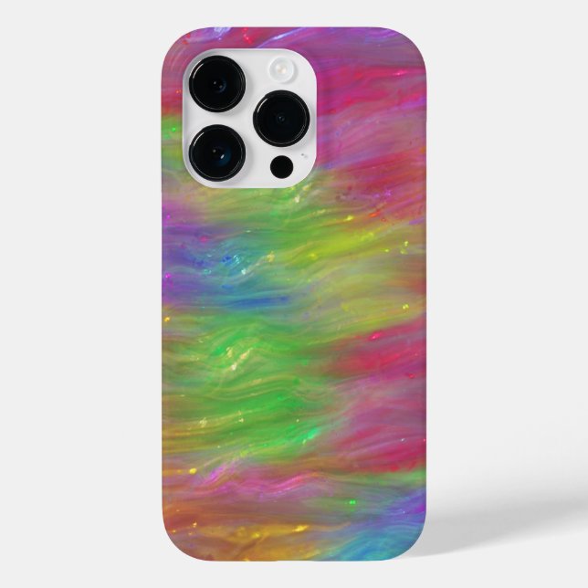 Melted Rainbow Glass Phone Case (Back)