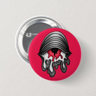 Melted Red Eye: Surreal Horror 2 Inch Round Button
