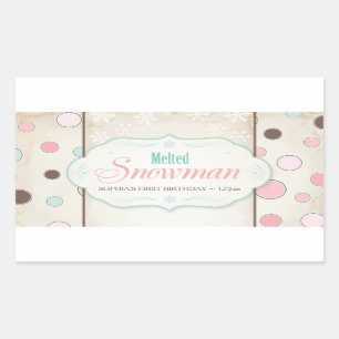 Melted Snowman Water Bottle Label
