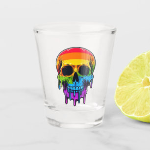 Melthing Rainbow Skull Shot Glass