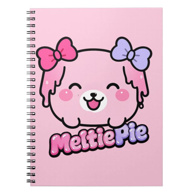 Meltie Pie Cute Pastel Kawaii Design  Notebook (Front)