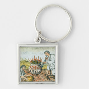 Melting and casting gold in the Aztec empire Keychain