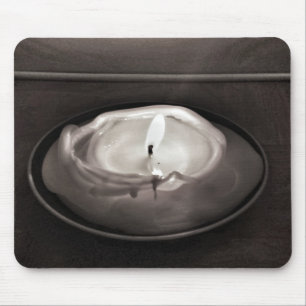 Melting Candle Black and White Mouse Pad