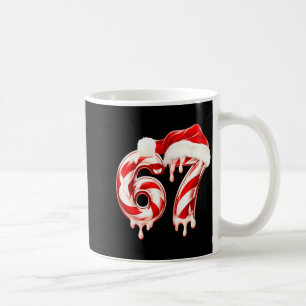 Melting Candy Cane 67 Christmas Design, Santa Hat  Coffee Mug