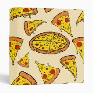 Melting Cheese Pizza Pattern Binder