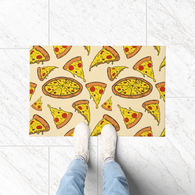 Melting Cheese Pizza Pattern Doormat (Indoor)