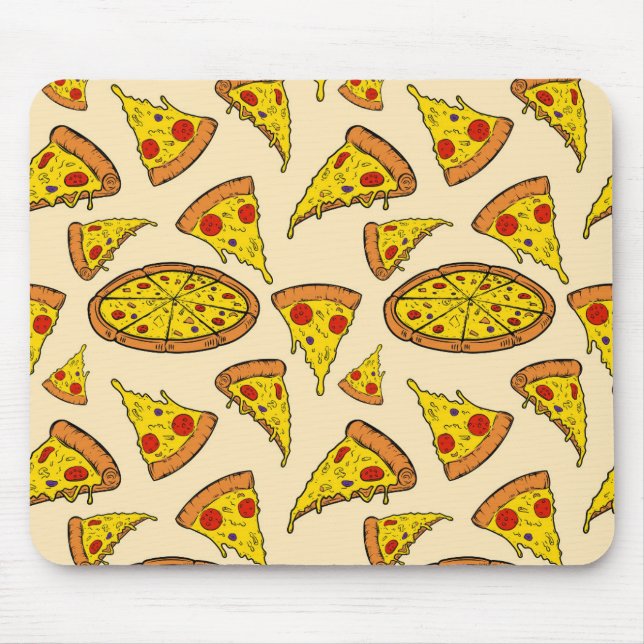Melting Cheese Pizza Pattern Mouse Pad (Front)