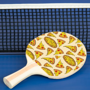 Melting Cheese Pizza Pattern Ping Pong Paddle