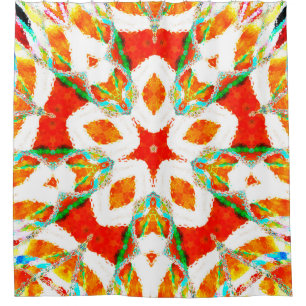 Melting colorful symmetrical pattern, ceramic tile