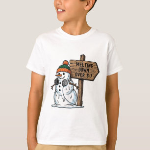 Melting Down Over 6-7 Funny 67 Christmas Snowman S T-Shirt