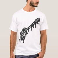 Melting Electric Guitar Dripping Paint Rock Music 