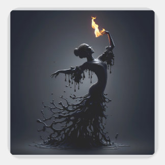 Melting Flamenco Dancer  Square Sticker