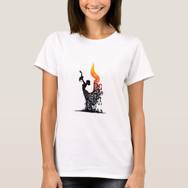 Melting Flamenco Dancer  T-Shirt (Front)