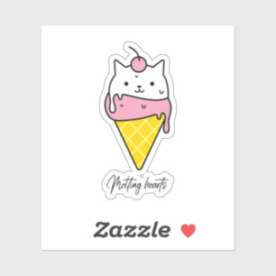 Melting Hearts – Cute Summer Ice Cream Cat