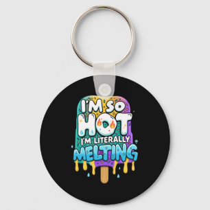 Melting Hot Summer Popsicle Saying Keychain