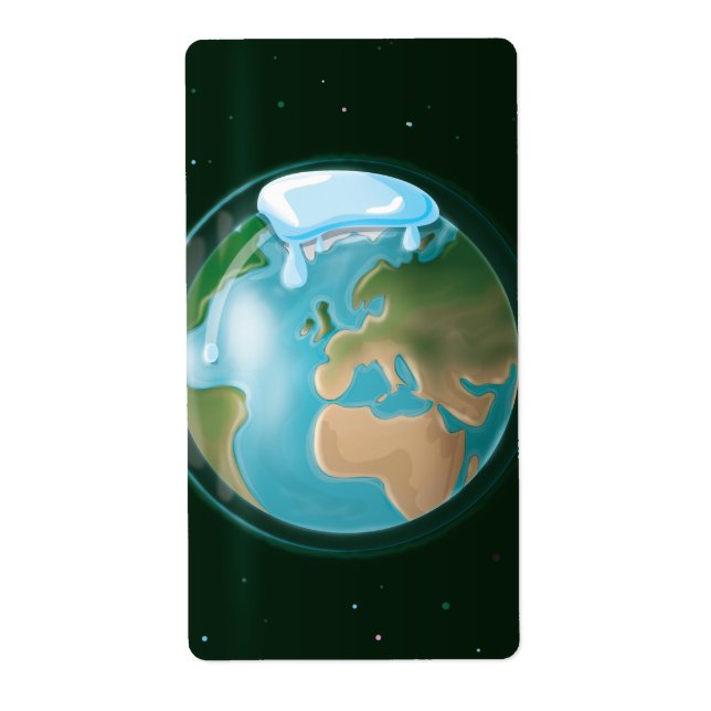 Melting Ice Caps Of Planet Earth. (Front)