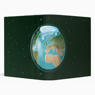 Melting Ice Caps Of Planet Earth. Binder