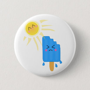 melting ice cream 2 inch round button