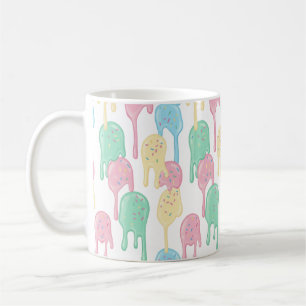 Melting Ice Cream and Sprinkles Pattern Coffee Mug
