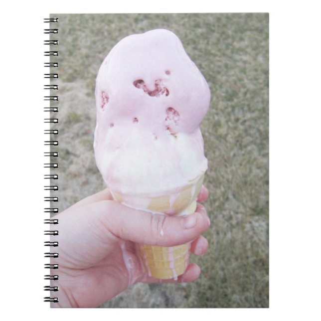 Melting Ice Cream in Hand Notebook (Front)