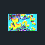 Melting Memphis Vibes III Canvas Print<br><div class="desc">Melting Memphis Vibes III.  2026,  Ken Gage.  Digital art: abstract.</div>