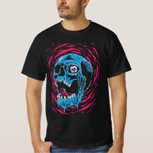 Melting Skull: Psychedelic Horror T-Shirt