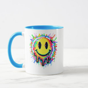 Melting Smiley Face Mug – Color Distortion Psyched