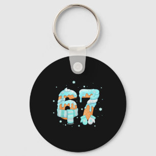 Melting Snow 67 Meme Ice Cream Drip Snowflakes Win Keychain