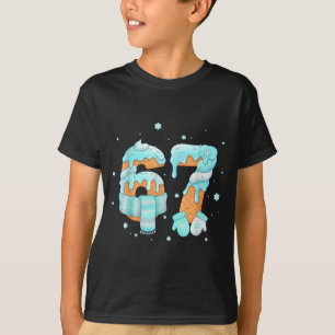 Melting Snow 67 Meme Ice Cream Drip Snowflakes Win T-Shirt