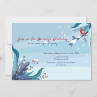 Melting Snow Birthday Invitation