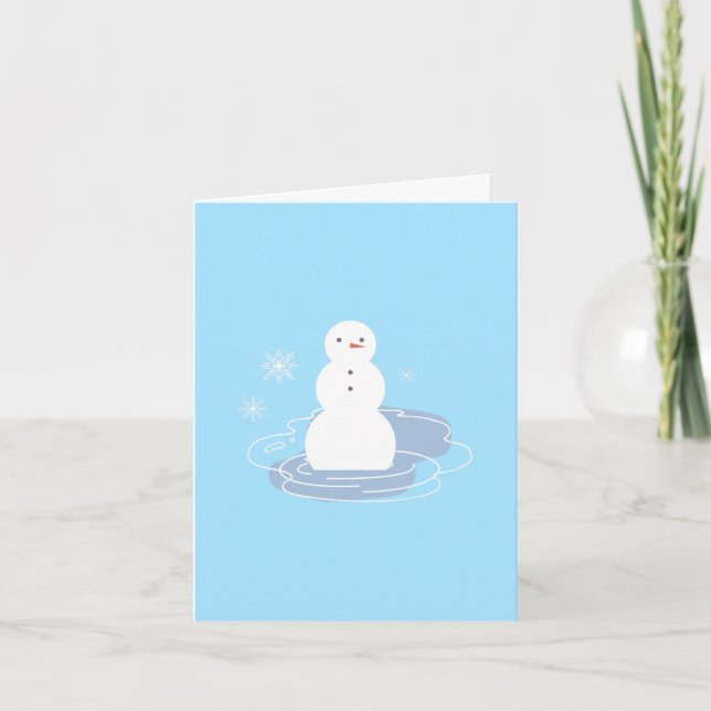 Melting Snowman  Holiday Card (Front)