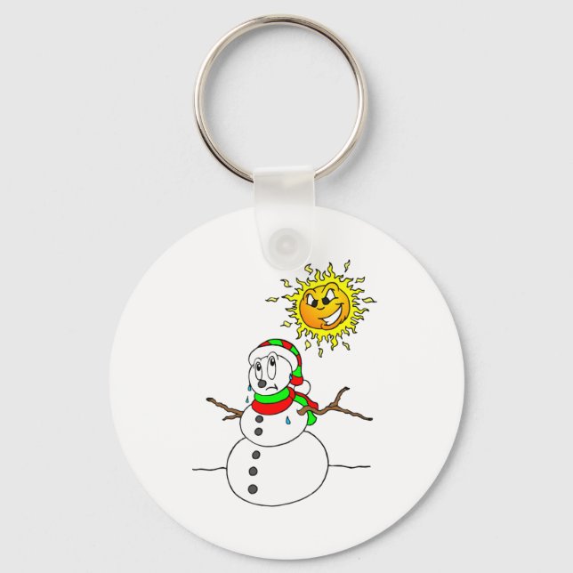 Melting Snowman Keychain (Front)