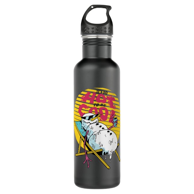 Melting Snowman So hot to be cool 710 Ml Water Bottle (Front)